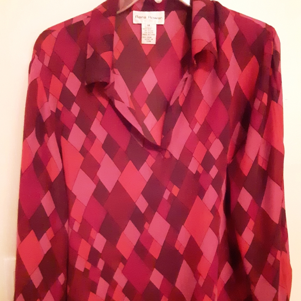 Rena Rowan size 14 silk blouse